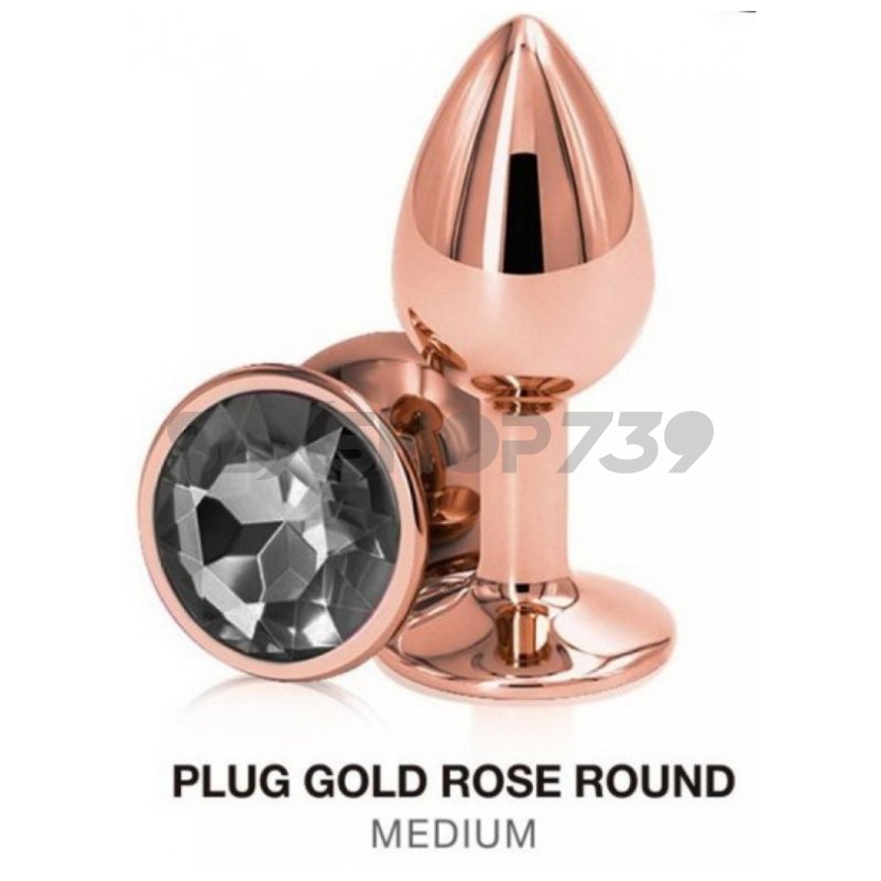 PLUG GOLD ROSE ROUND MEDIUM