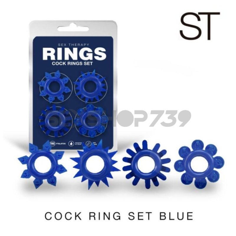 Set Anillos Texturados x 4